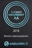 Logo Suomen Vahvimmat AAA 2018 Asiakastieto.fi